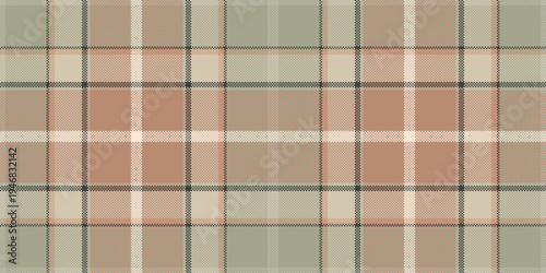 Old pattern texture vector, chic seamless textile tartan. Window check fabric plaid background in pastel and orange colors.