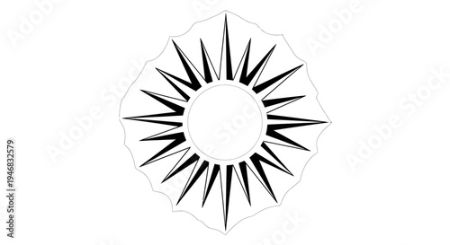 Abstract Sunburst Emblem