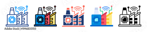 Smart Factory Icon Sheet Multiple Style Collection 