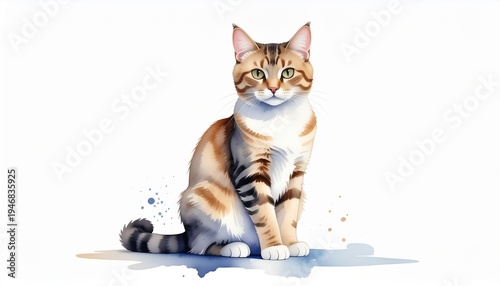 ネコのイラスト（白い背景）