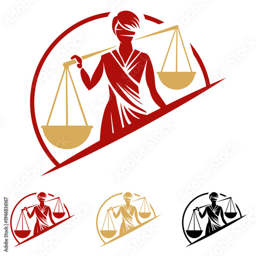 Logo vectoriel avocat moderne balance de la justice – Cabinet juridique, huissier de justice, commissaire de justice, tribunal