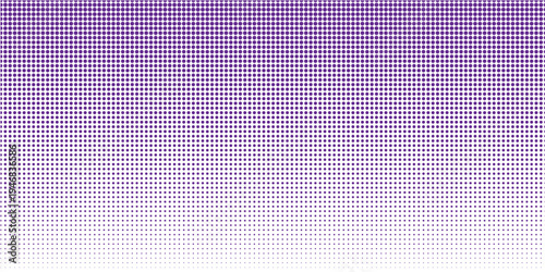 Abstract purple halftone dots gradient background with circles pattern for modern pop art design. vector illustration
