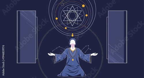 Mystical Ritual, Esoteric Symbolism, Spiritual Enlightenment, Cosmic Energy