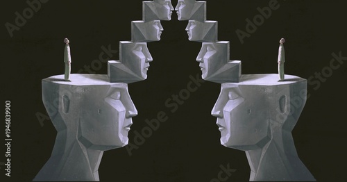 Psychology concept art. surreal artwork. conceptual illustration.	
