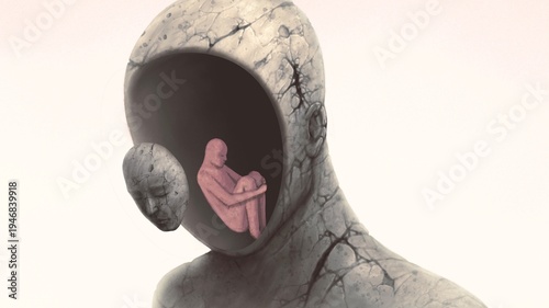 Psychology concept art. surreal artwork. conceptual illustration.	
