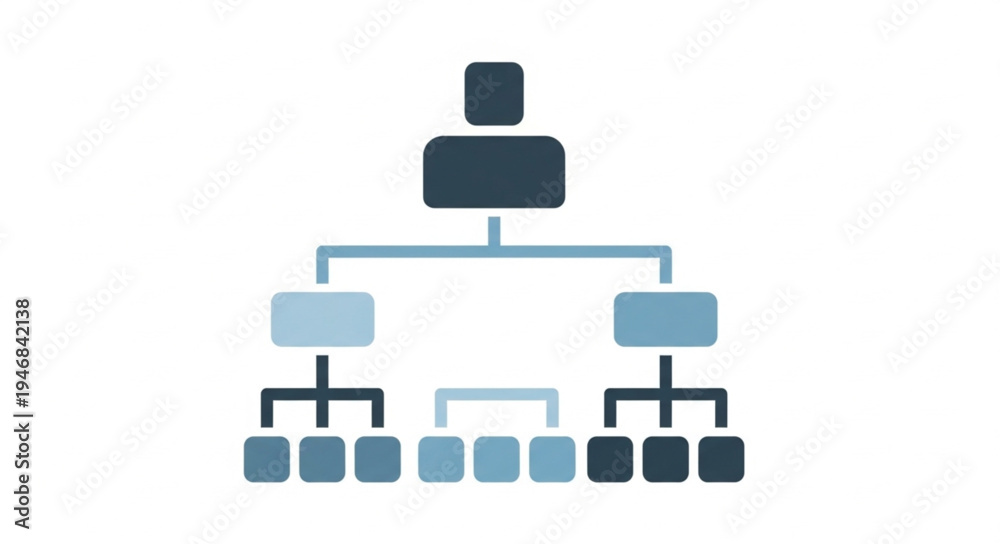 Fototapeta premium Organizational Chart Showing Hierarchy and Structure.