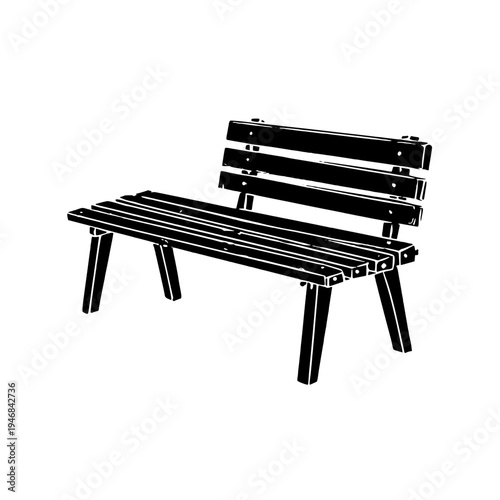 bench on white