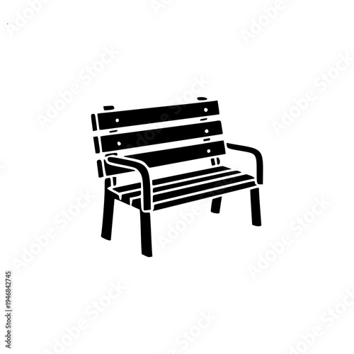 bench on white background