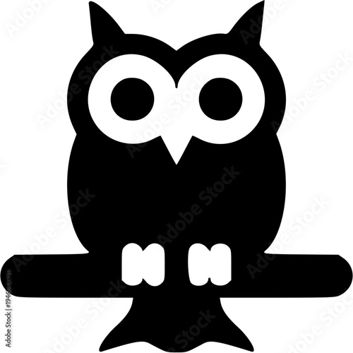 black and white owl