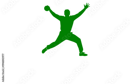 Handball Goalkeeper X Save Silhouette, Professional Goalie Defense Vector Sticker, Sports Keeper Block Illustration