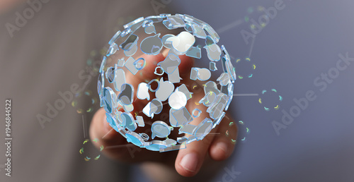 Abstract globe of connectio...