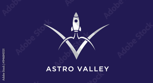 Astro Valley Rocket Logo Design.