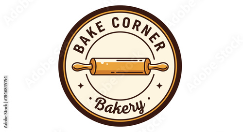 Bake Corner Bakery Logo Sign.