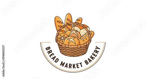 Bread in a wicker basket.