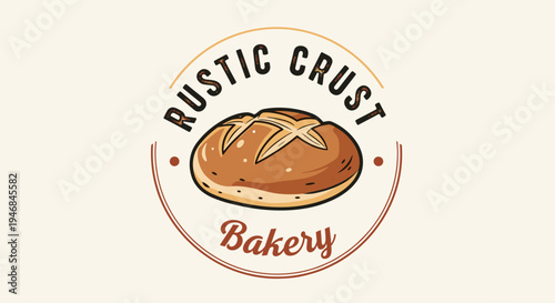 Bread logo for bakery brand identity.