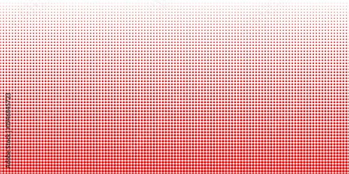 Abstract red halftone dots gradient background with circles pattern for modern pop art design. vector illustration
