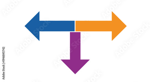 Colorful Arrows Pointing Directions.