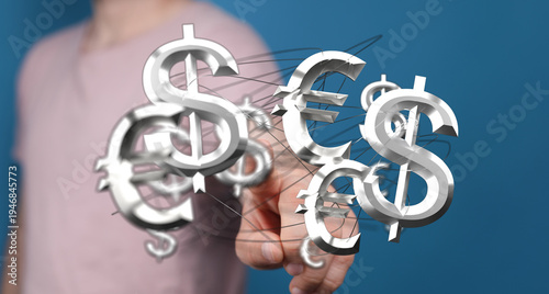 An image of a hand touching...