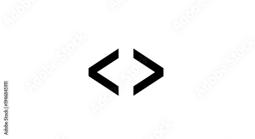 Black angle brackets symbol.