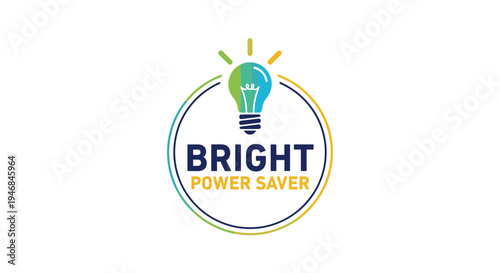 Bright Power Saver Light Bulb Logo.