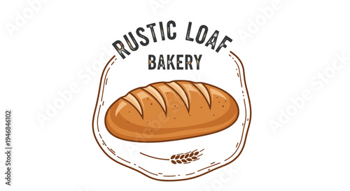 Brown bread on a bakery plate.