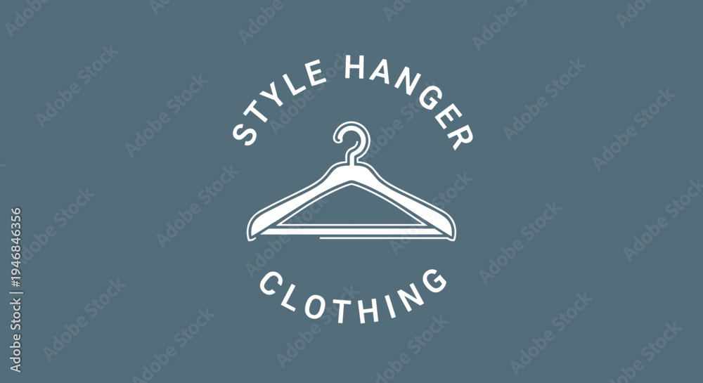 Fototapeta premium Clothing Hanger with Style Hanger Logo.