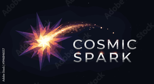 Cosmic Spark Starburst Graphic Element Design.