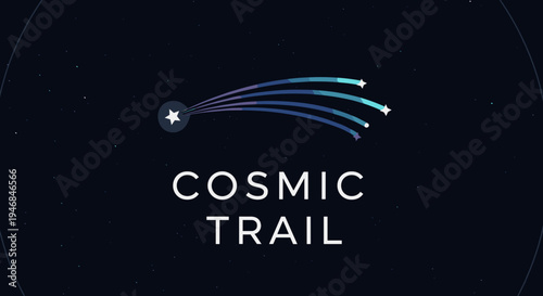 Cosmic trail of star movement.