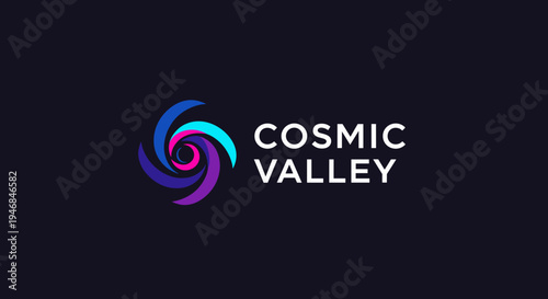 Cosmic Valley logo design 1.