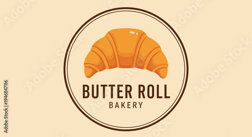 Croissant pastry bakery logo design 4.