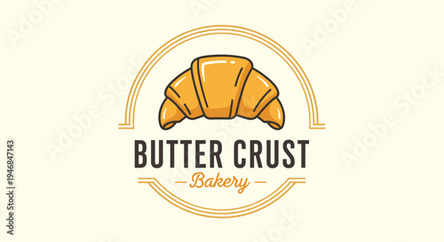 Croissant pastry bakery logo design 6.