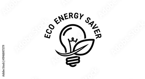 Eco friendly energy saver logo design 1.
