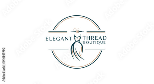 Elegant Thread Boutique logo design.