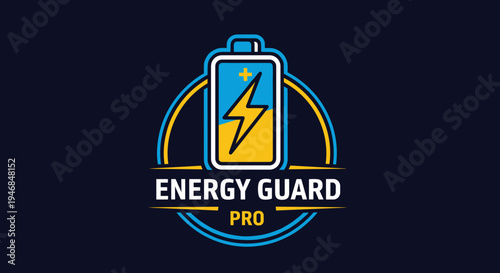 Energy Guard Pro Battery Logo Design.