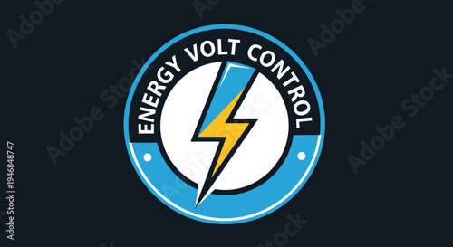 Energy volt control lightning bolt logo.