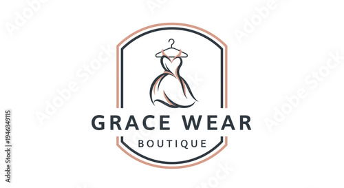 Fashion boutique logo with dress 2.