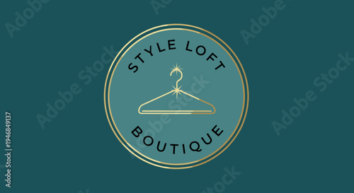 Fashion Boutique Logo With Hanger.