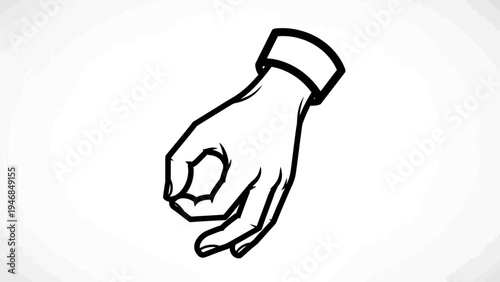 Hand making OK symbol gesture, funny meme, popular internet culture, playful hand sign