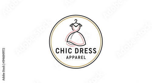Fashion brand logo with dress design 1.