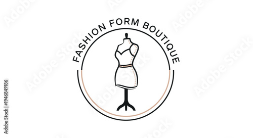 Fashion dress form mannequin illustration.