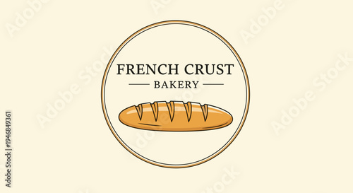 French crust bakery bread logo design.