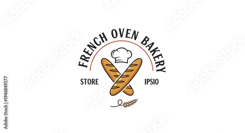 French Oven Bakery Store Logo Design.