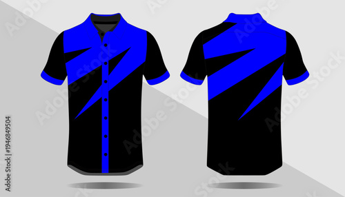 Black and blue sports jersey.