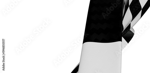 Close-up of a black and whi...