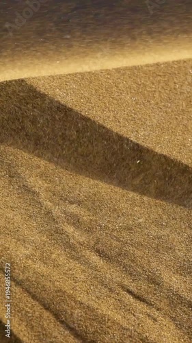 Wallpaper Mural Moving sand dunes during a heavy wind storm, vertical close-up of sand particles in the desert. Sand storm in the Sahara desert at sunset, ripples of sand blowing in the wind Torontodigital.ca