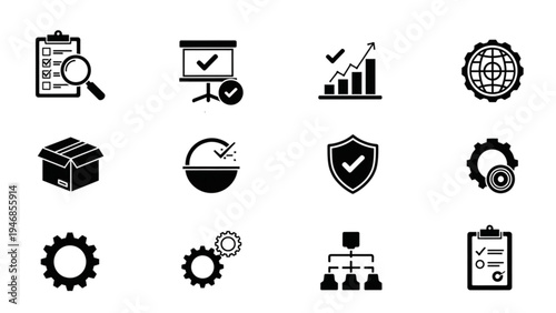 Vector Icon Sheet Features Business and Technology Symbols