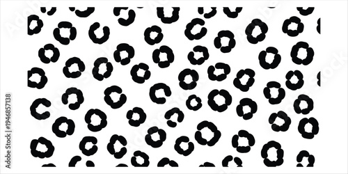 Black spots on white background