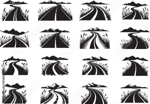 Sugarcane, Rural Road Field Silhouette