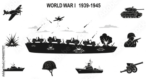 World War 2 Military Vehicles and Aircraft Collection.