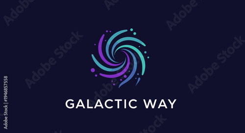 Galactic Way Logo Design Template.